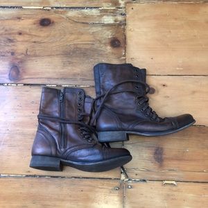 Steve Madden leather combat boots